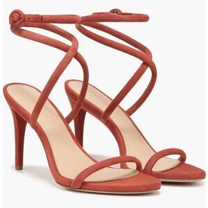 NIB Veronica Beard Women's Redwood Marceline Suede Heels Strappy Sandals Size 7.